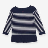 Harbour Cream & Navy Long Sleeve Breton Top – Boat