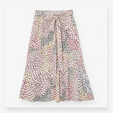 Leopard Spot Wrap Midi Skirt Multicoloured Print