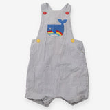 Dungarees striped whale pocket Blue