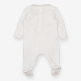 Sleepsuit white velour smock elephant & friends