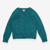 cardigan Light Knit Teal Glittery 