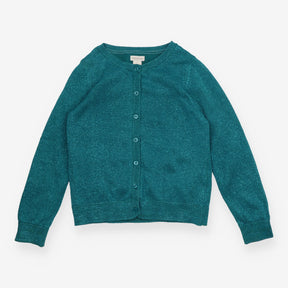 cardigan Light Knit Teal Glittery 