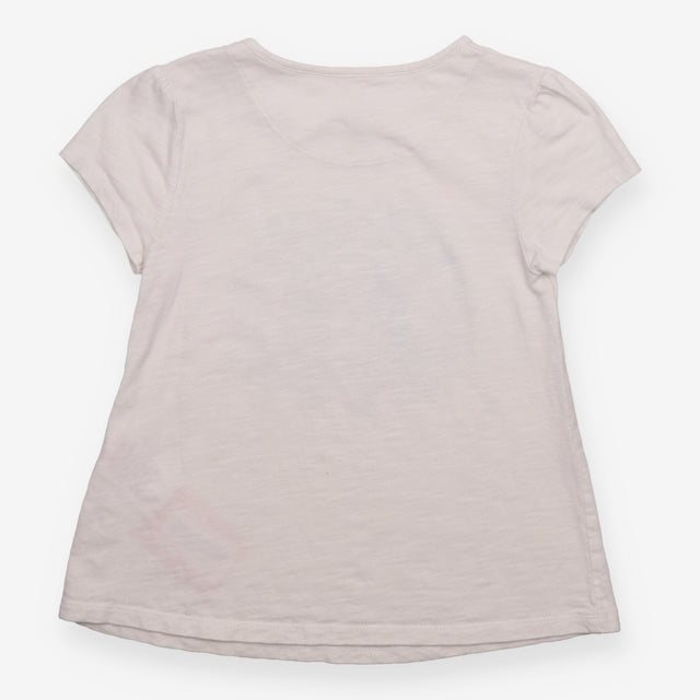 Tee White with Blue Bunnies and Flowers