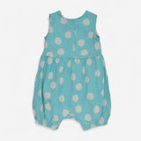 Jersey Romper Blue with White Spots