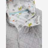 Pramsuit Jersey Quilted Grey with Elephant Lining