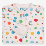 Polka Dot Sleepsuit with Rainbows 
