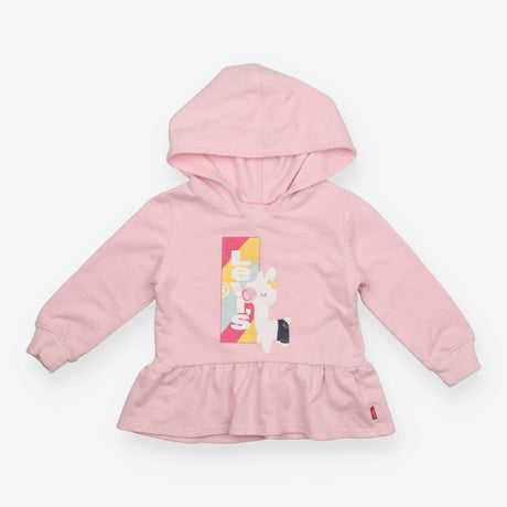 Hoodie Pink Frill Edges Levi's Llama