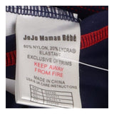 Blue whale sunsuit stripe arms