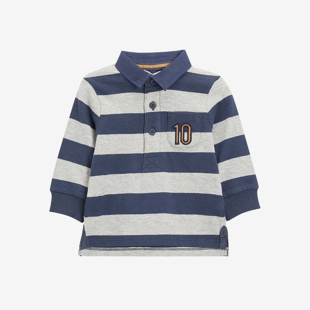 Blue Stripe Rugby Top