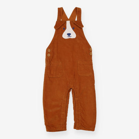 Dungarees brown cord dog