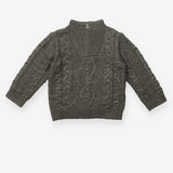 Green Knit half zip sweater