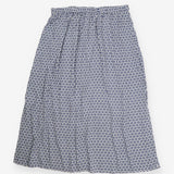 Navy Cream Geometric Print Maxi Skirt Tie Waist