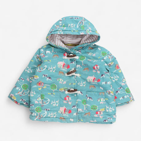 Teal Green Farm Coat with Toggles