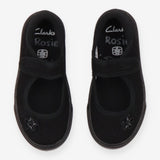 Plimsols black with flowers 