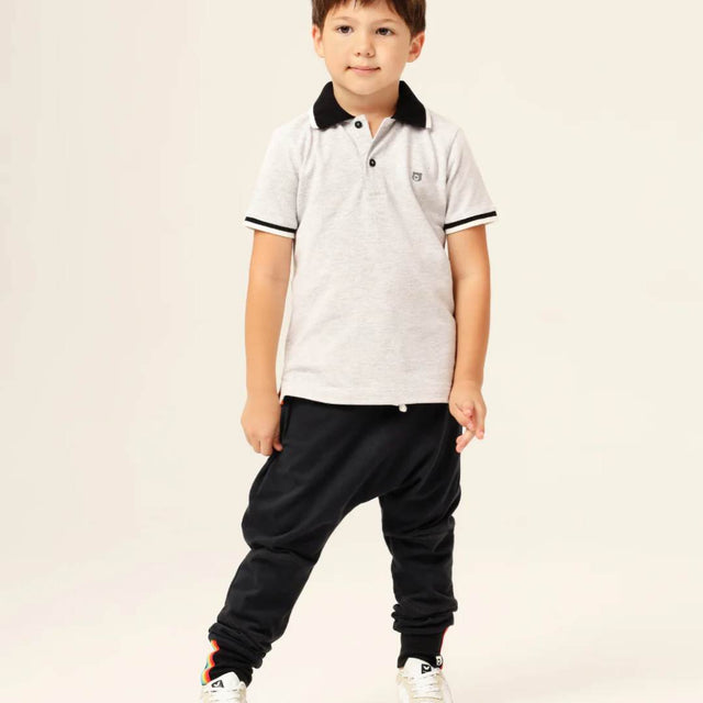 Black Ink Knee Patch Jersey Joggers