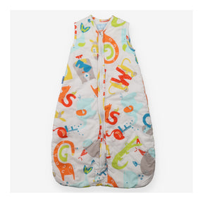 White sleeping bag animal alphabet
