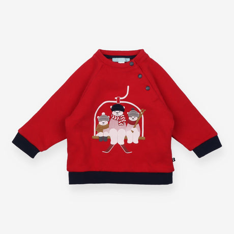 Red Skiing Polar Bears Sweatshirt 