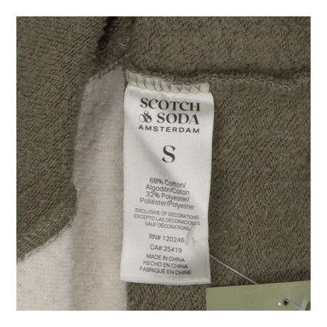 Khaki Green Cropped Rugby Sweater – White Stripe L