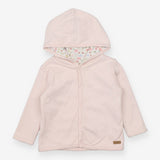 Little Dutch Hoodie Reversible Pink and White 