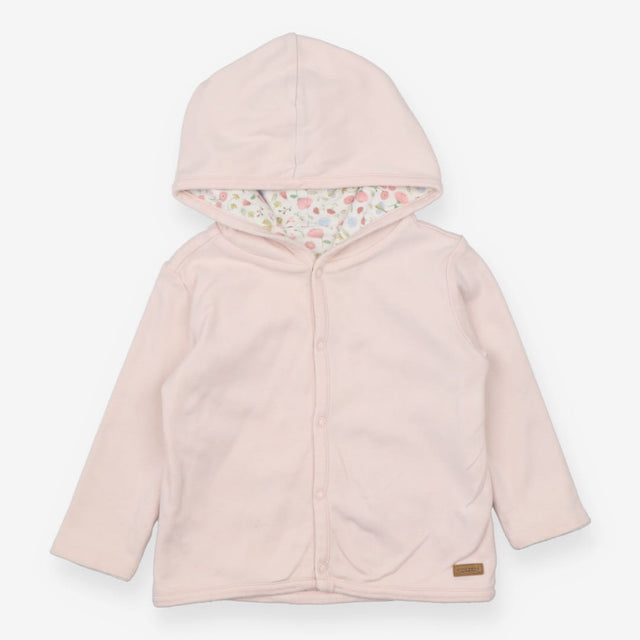 Little Dutch Hoodie Reversible Pink and White 