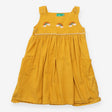 Pinafore cord yellow rainbow