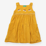 Pinafore cord yellow rainbow
