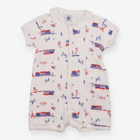 Romper White Paris Nautical 