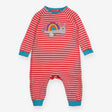 Sleepsuit Red Stripe with Snail Applique