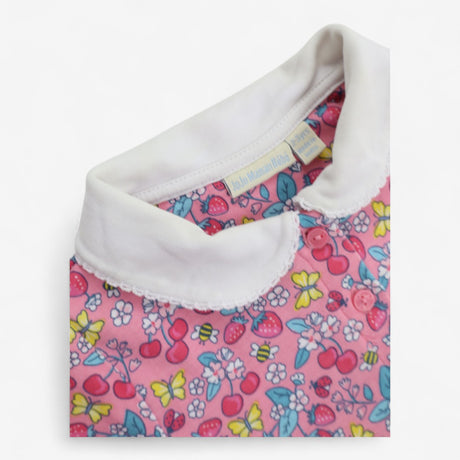 Dress Jersey Collared Pink Bees and Cherries