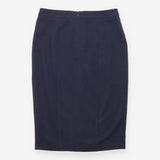 Pencil Skirt Navy Tailored Knee Length Back Split