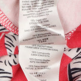 Sleepsuit red zebras print