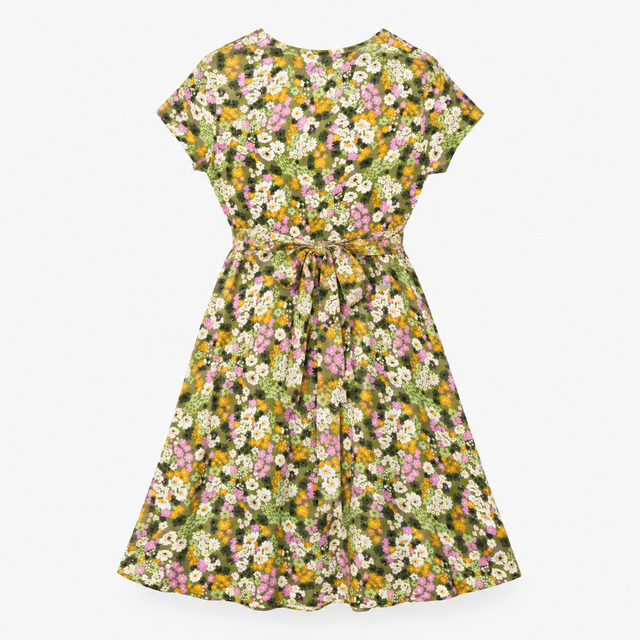 Floral Maternity Nursing Wrap Dress Short Sleeve V