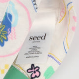 Seed Heritage Crop Top White Sea Theme