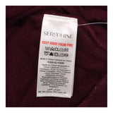 Plum Burgundy Viscose Cotton Stretch High Neck Lon