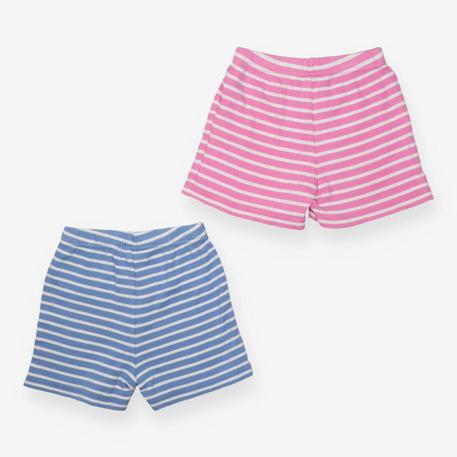 Pink and Blue Striped Shorts 2 Pack 
