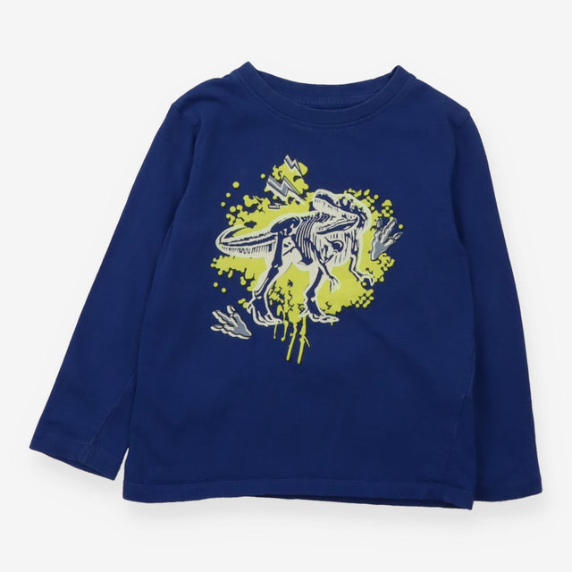 Blue Dino Skeleton Long Sleeve
