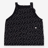 Lila Black Triangle Print Organic Dungarees