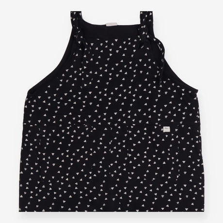 Lila Black Triangle Print Organic Dungarees