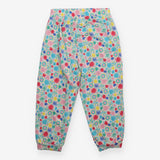 Trousers White Flowers and Leaves