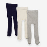 Tights, Blue, Grey and White 3-Pack