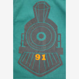 T-shirt LS Teal Steam Train