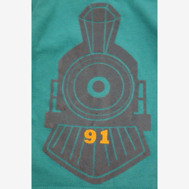 T-shirt LS Teal Steam Train