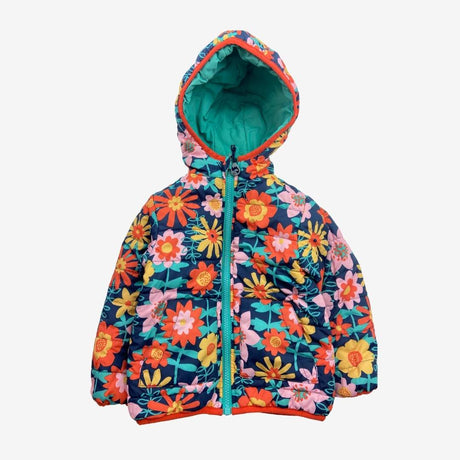 Reversible Floral Puffer Coat