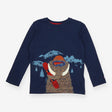 T-shirt navy long sleeve woolly mammoth