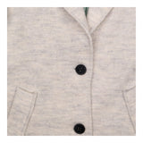 Coat Beige Oatmeal Textured Two Button Tailored Lo