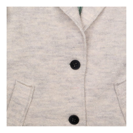 Coat Beige Oatmeal Textured Two Button Tailored Lo