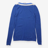 Blue 90% Wool 10% Cashmere Long Sleeve Boat Neck J