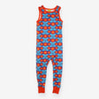 Dungarees Jersey Blue with Red Flowers