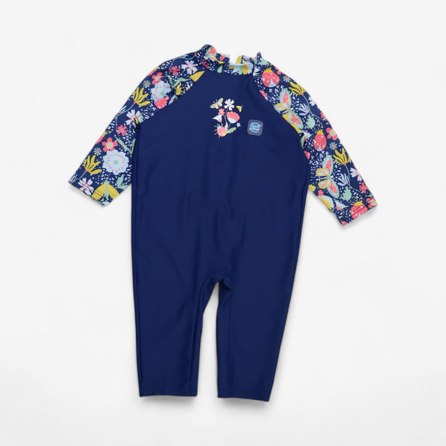 Wetsuit Navy & yellow flower print