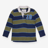 Green and Blue Striped Rugby Shirt 